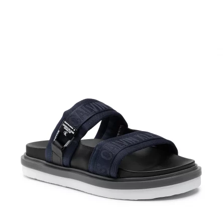 Calvin Klein Jeans Šlepetės Flat Sandal Twostraps Pes Mėlyna